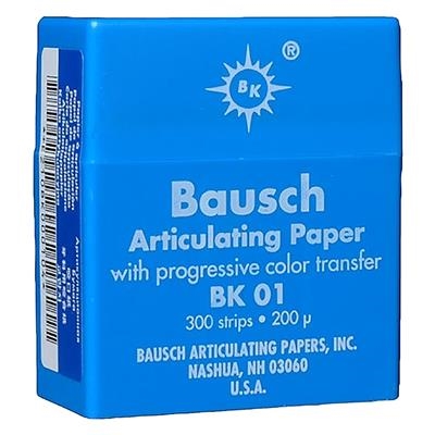 Blue Articulating Paper Strips with Progressive Color Transfer and Dispenser