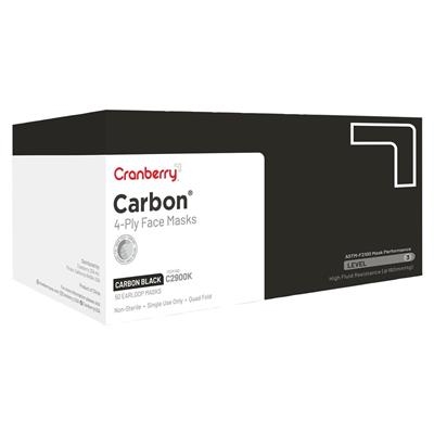 Cranberry Carbon ASTM Level 3 Earloop Mask