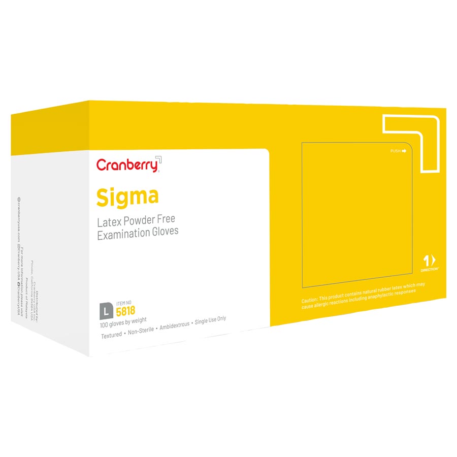 Sigma Powder Free Latex Exam Gloves