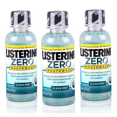 Listerine Zero Mouthwash Clean Mint 3.2oz 24/Case