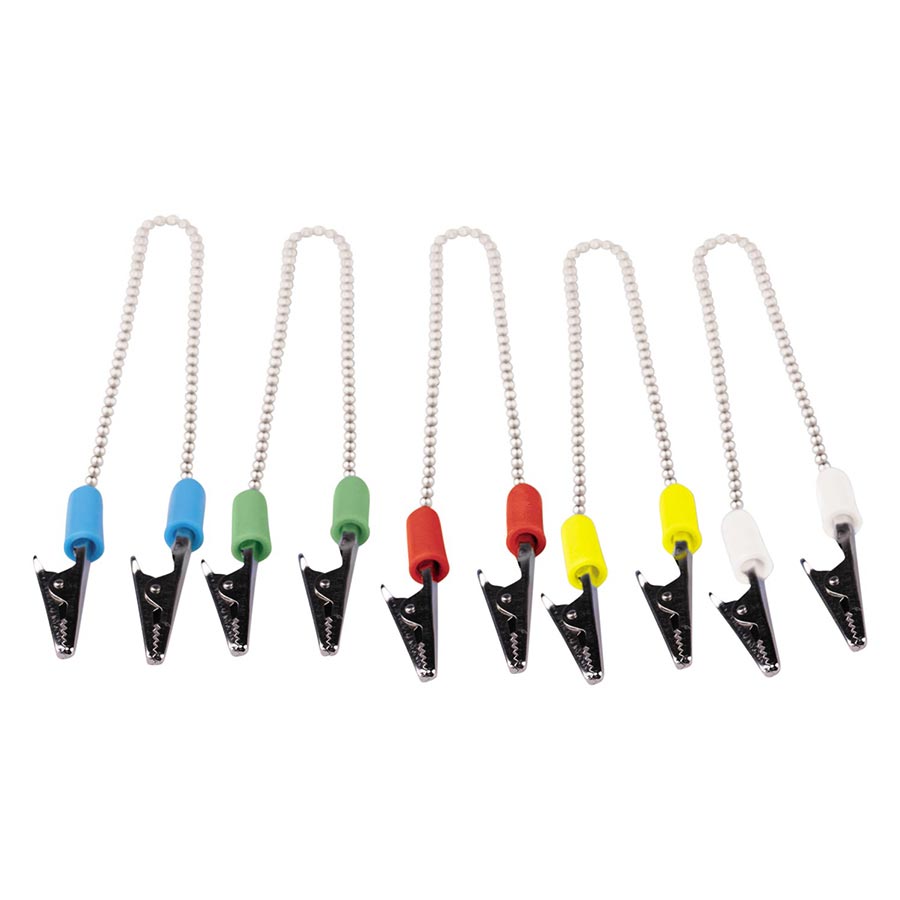Bib Clips Chain Assorted 5/Pack