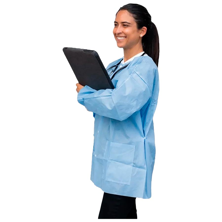 FitMe Lab Jackets 10/Pack Ceil Blue Large UGJ-6503-L