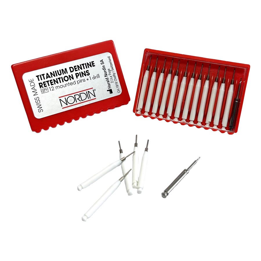 Nordin Titanium Dentine Retention Pins Kit, 0.60mm 06-001