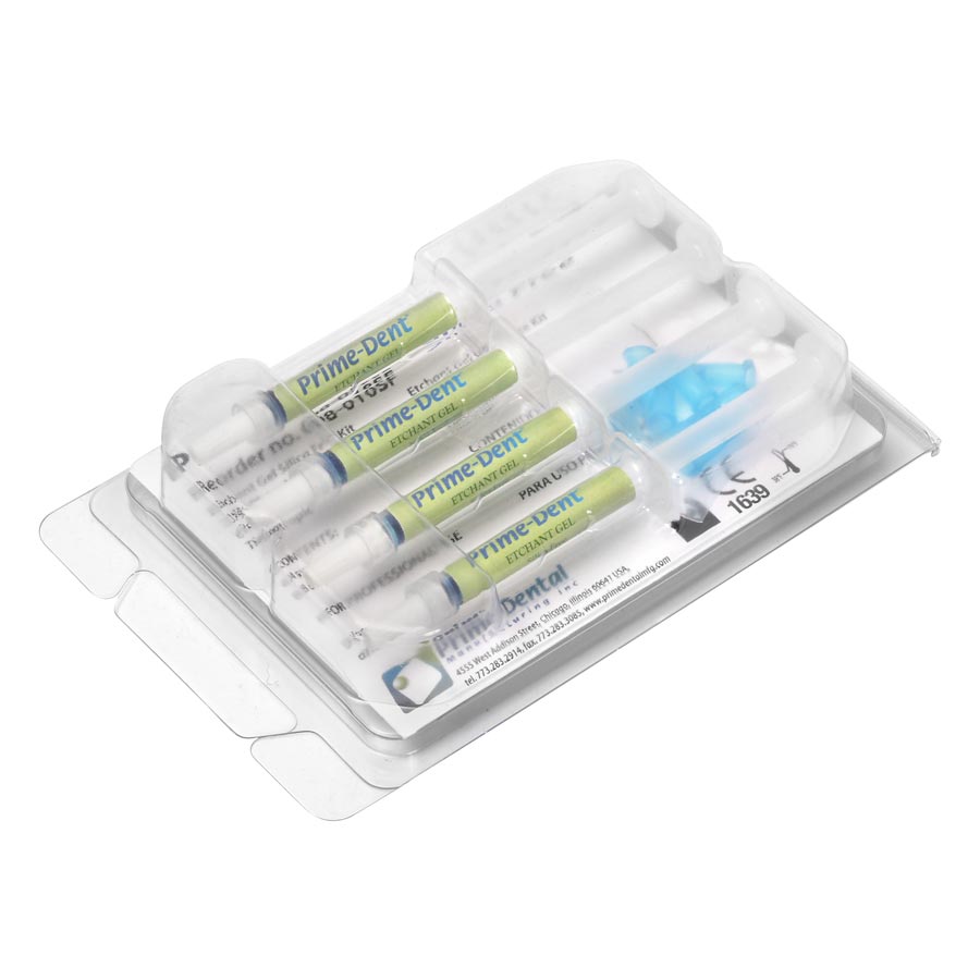 Primedent Etch Gel Blue Syringe 4x1.2 mL 008-010
