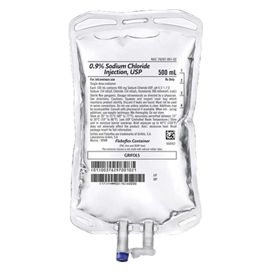 Grifols Sodium Chloride 0.9% Injection USP (20) X 500mL Bags