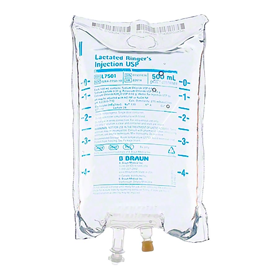 Lactated Ringers Injection USP 500mL L7501