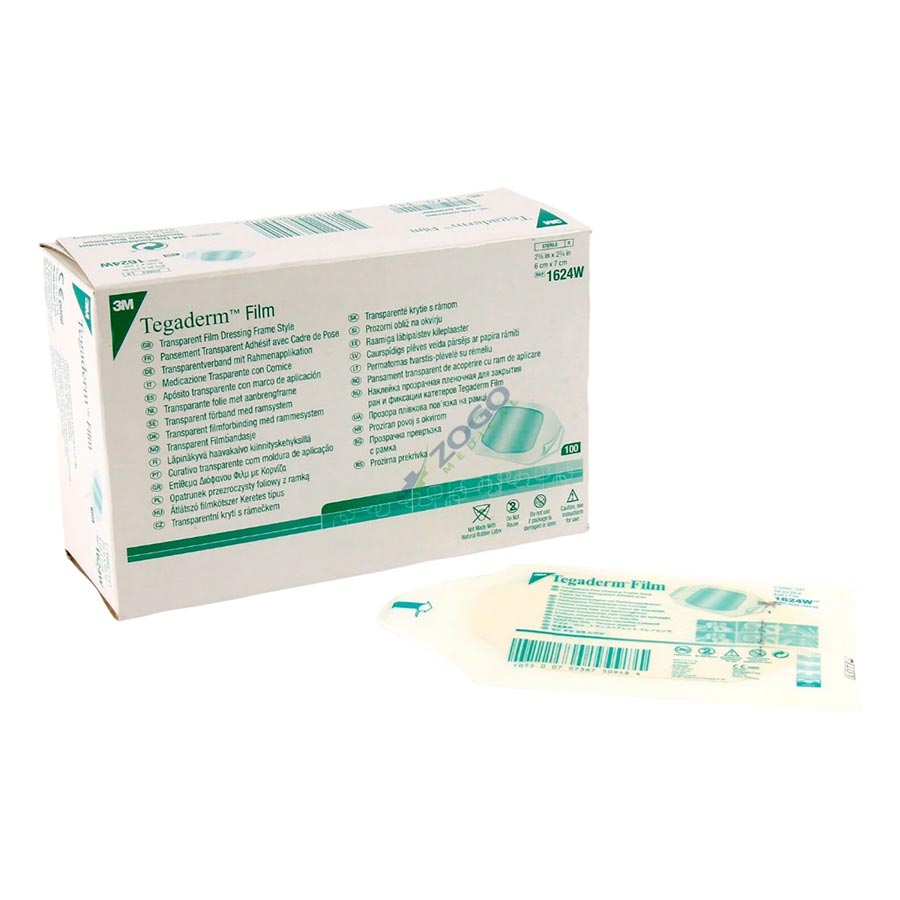 Tegaderm Film Transparent Dressing 2 3/8" x 2 3/4" 100/Bx 1624W