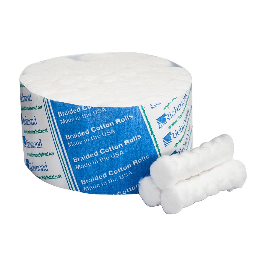 Richmond Braided Cotton Rolls Medium Junior #2 2000/Box 200204