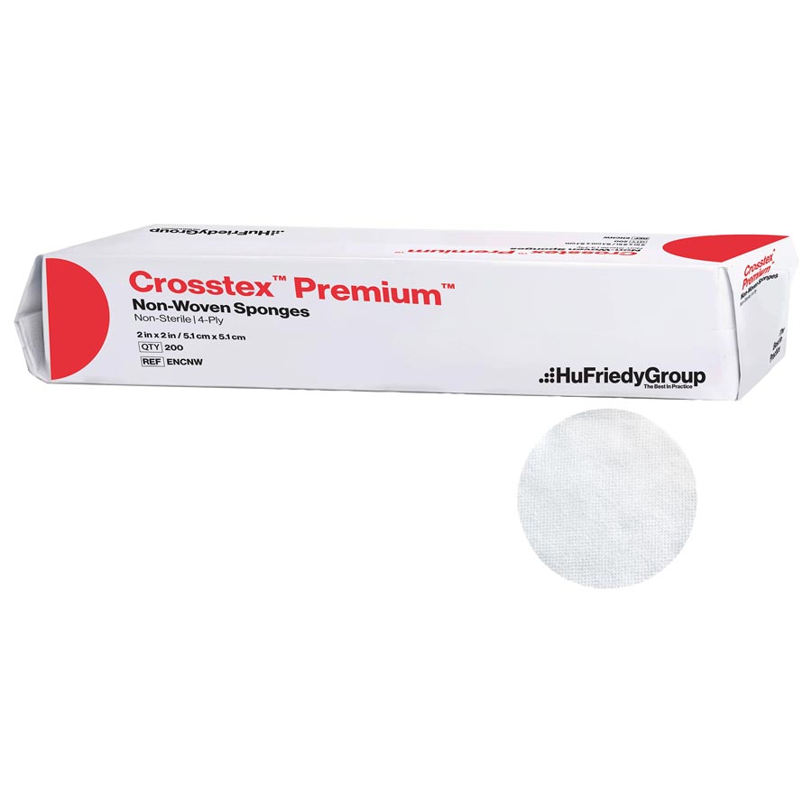 Crosstex Premium Gauze Non Woven 2x2 4Ply 5000/case ENCNW
