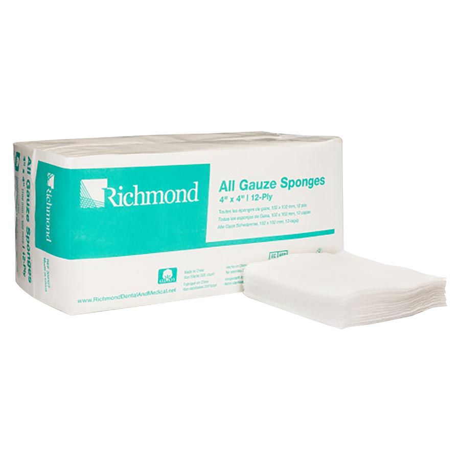 Richmond 4x4 12Ply All Gauze 2000/Case 300423