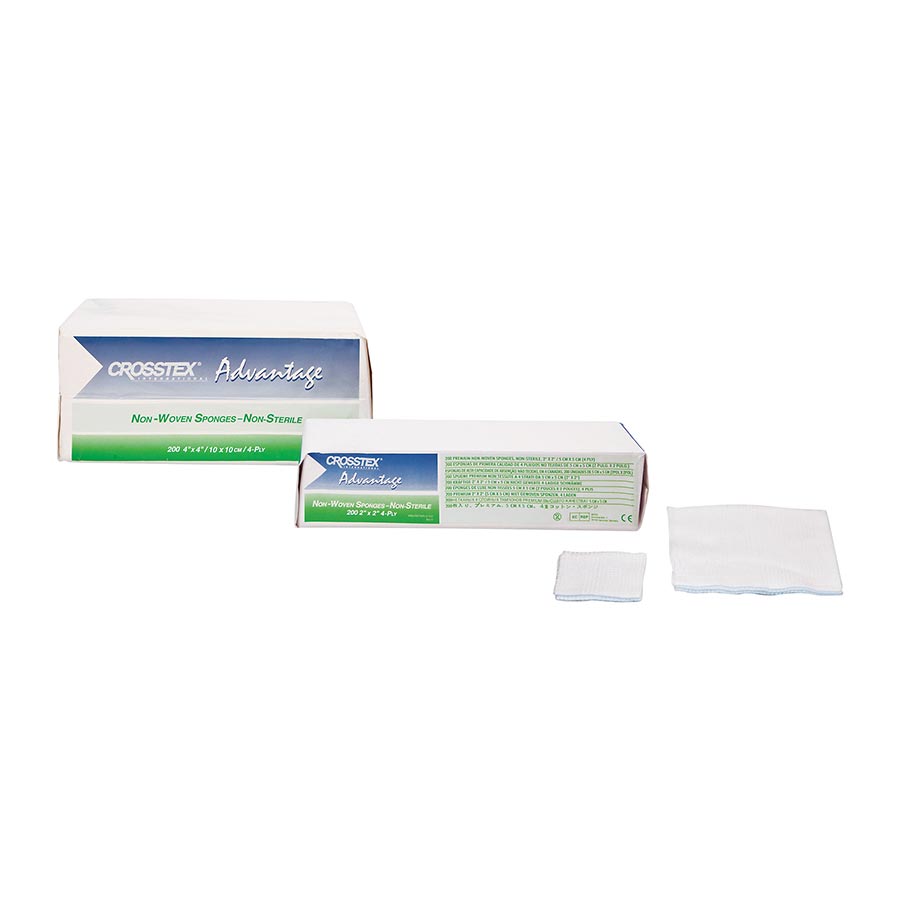 Crosstex Advantage 2x2 4Ply Non-Woven Gauze 5000/Case ENCNWLA