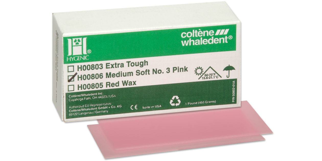 Hygenic Baseplate Wax Pink #3 Medium Soft 1Lb H00806