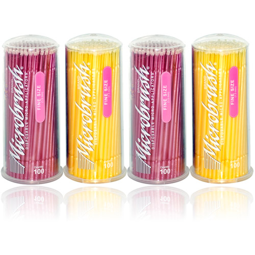 Microbrush Fine 400/Pack Yellow & Pink MFA400