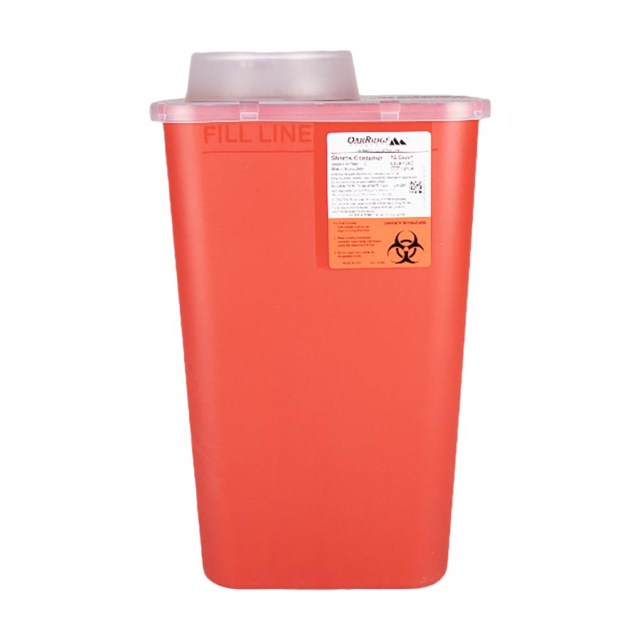 Sharps 14Qt Container Red Chimney Top