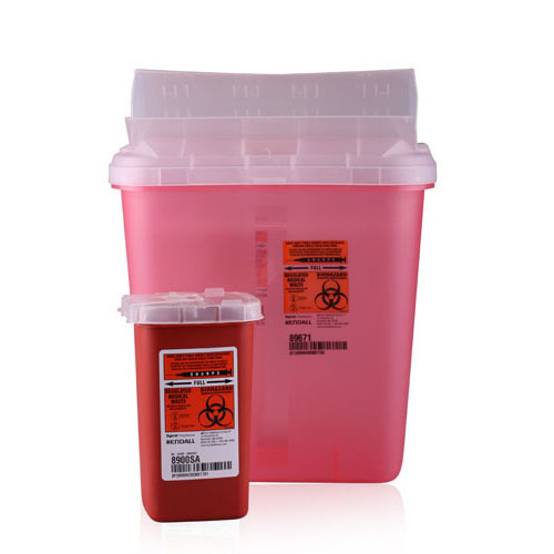 Sharps 2 Gallon Container Transparent FlipTop 8967