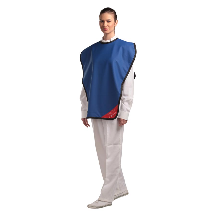 3D Lead Free Bib Pano Poncho X-Ray Apron Blue XAC-PBL-LF