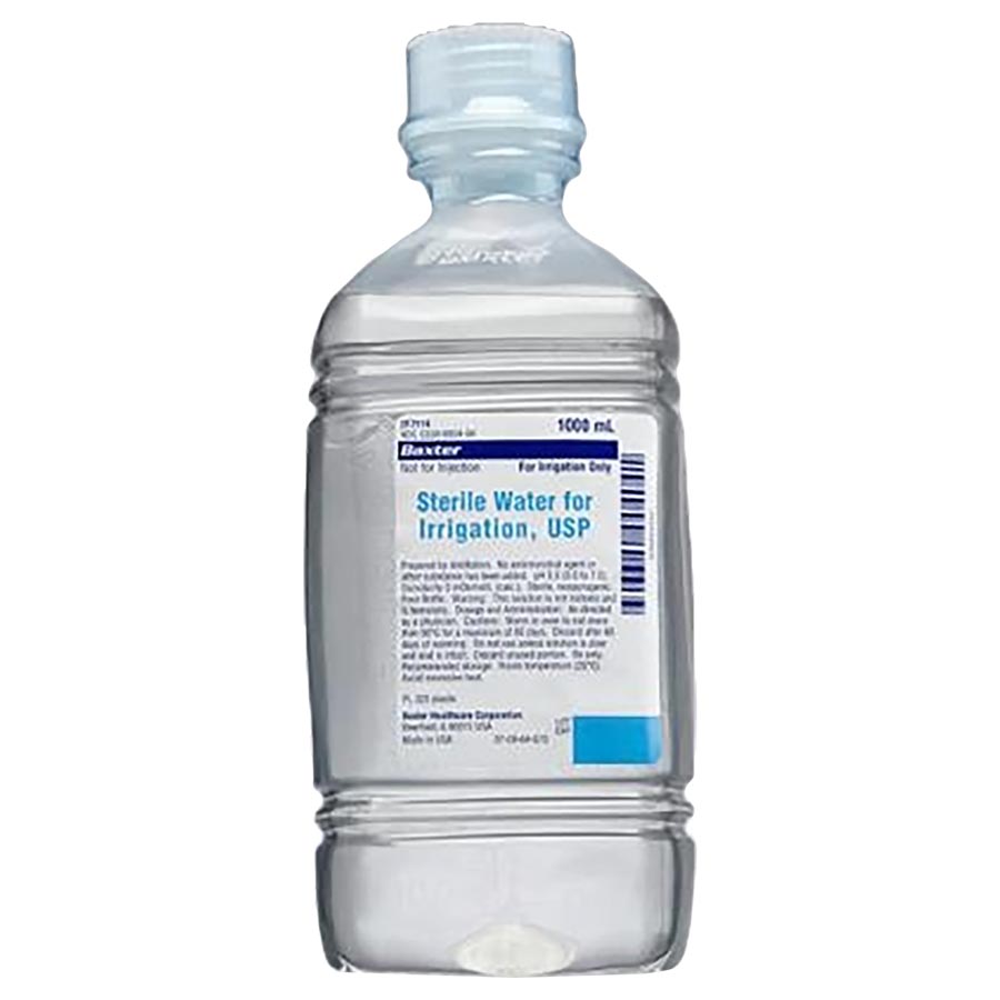Sterile Water 1000mL Bottle Baxter 2F7114