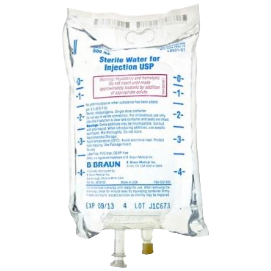 Sterile Water 500mL Bag L8501 Each