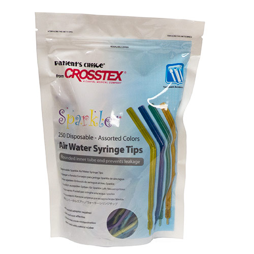 Sparkle Disposable Air Water Syringe Tips, 250 tips, Asst Colors