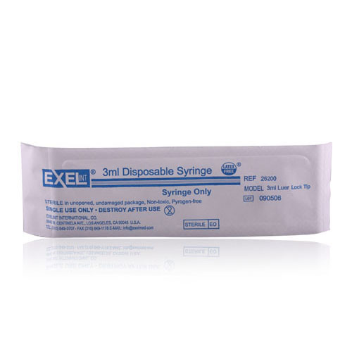 Exel Luer Lock 3cc 100/Box 26200