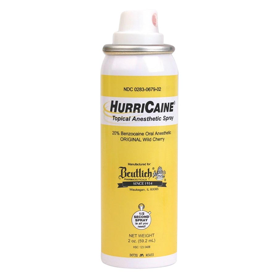 Hurricaine Topical Spray Cherry 2oz 0283-0679-02 *Ground Only