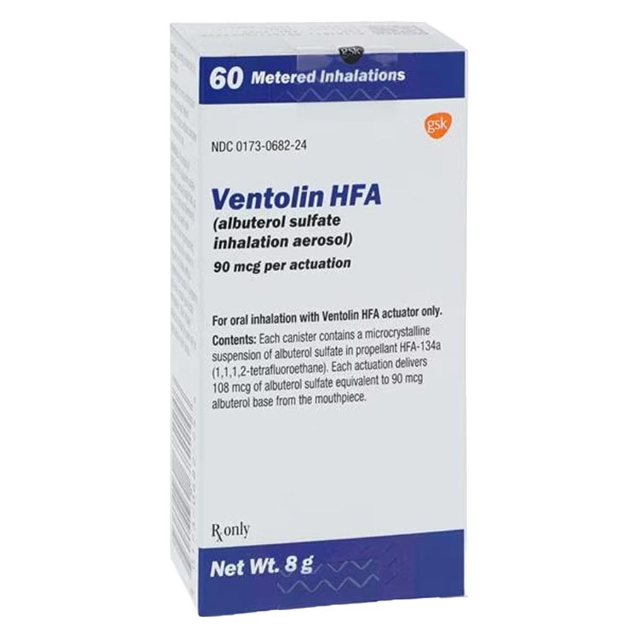 Ventolin HFA Inhalation Aerosol 90mcg W/ dose counter Albuterol Inhaler 8gm