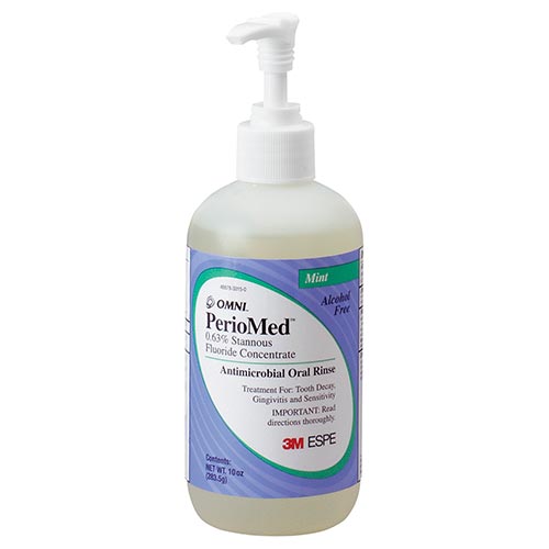Periomed Oral Rinse 0.63% SNF2 Mint 10oz