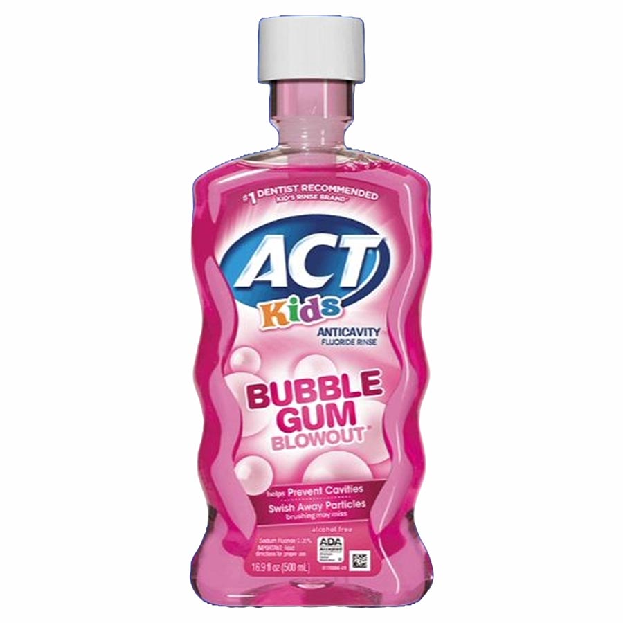 Act Rinse Bubblegum Anticavity 48x1oz 9406 Chattem 0-41167-09406-8