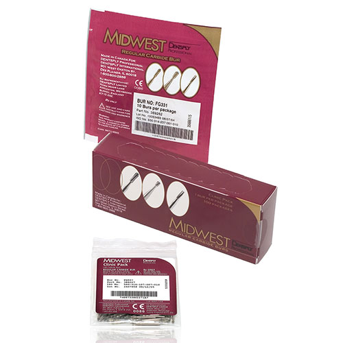 Midwest Carbide Burs 330 Pear Shape FG 100/Pack 385261