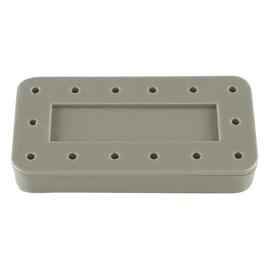 Bur Block Gray Rectangular 14 Hole 400BR9