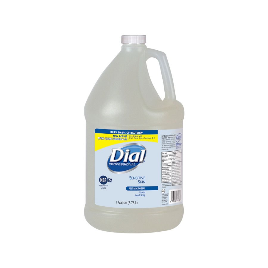 Dial Sensitive Skin Liquid Hand Soap Clear Gallon 82838