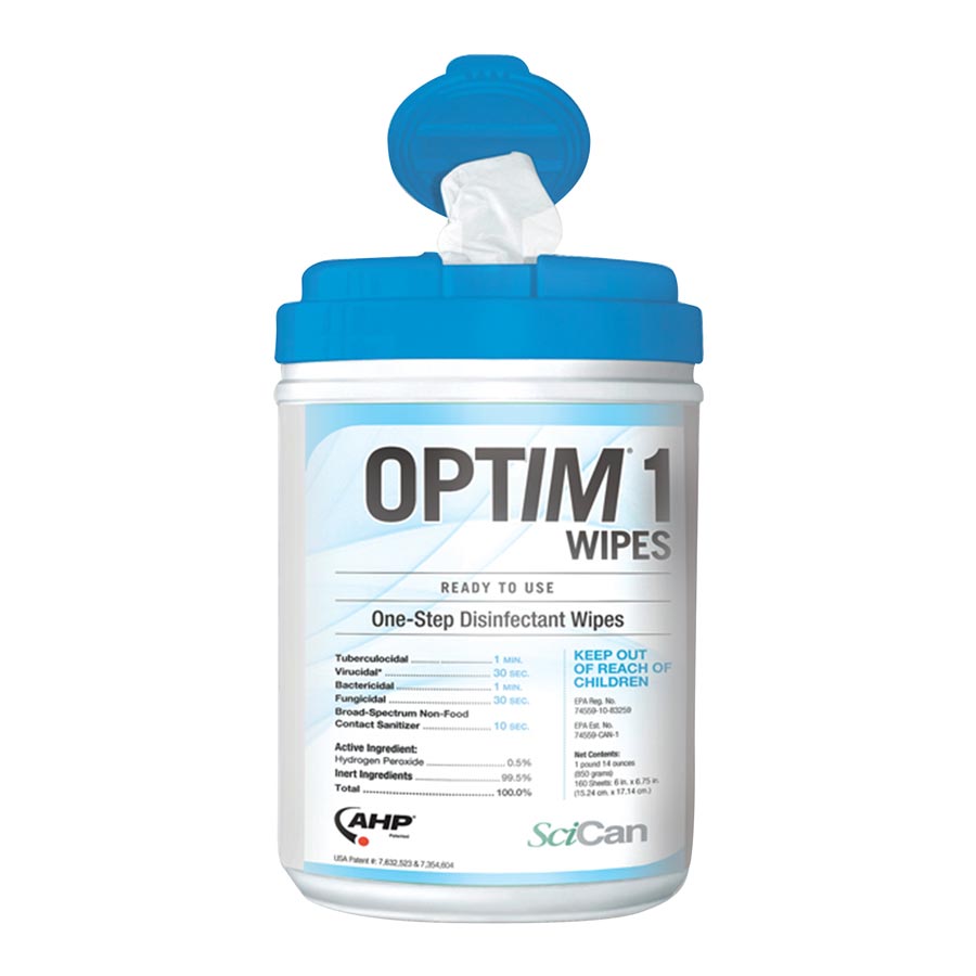 Optim 1 Surface Wipes 160/Can 6x7 OPT1-W12