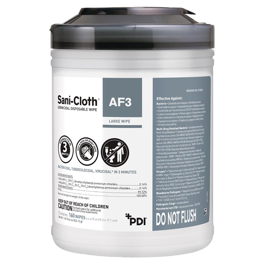 Sani-Cloth AF3 Large Surface Wipes 160/Can P13872