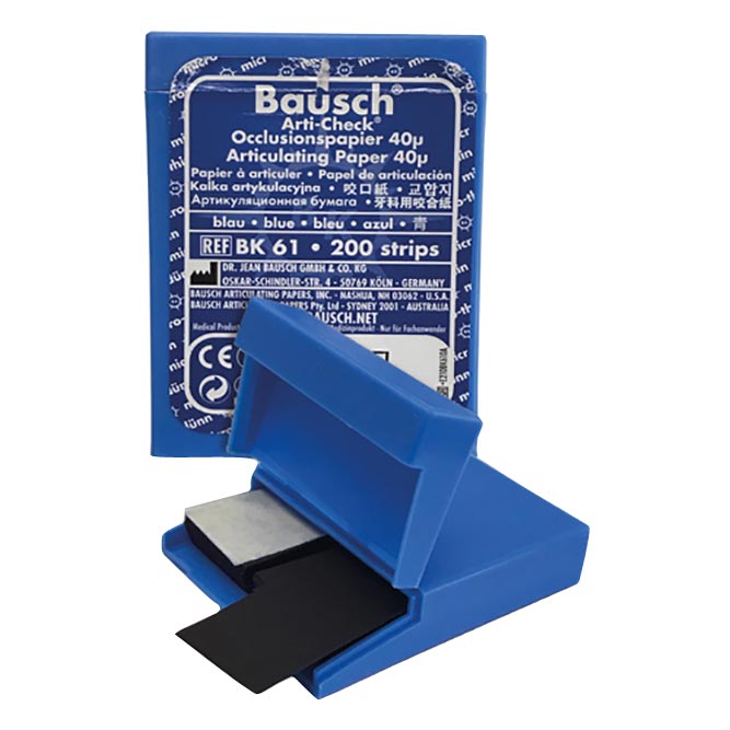 Arti-Check 40 Micron Articulating Paper Blue Pre-Cut Strips 200/Pack BK 61