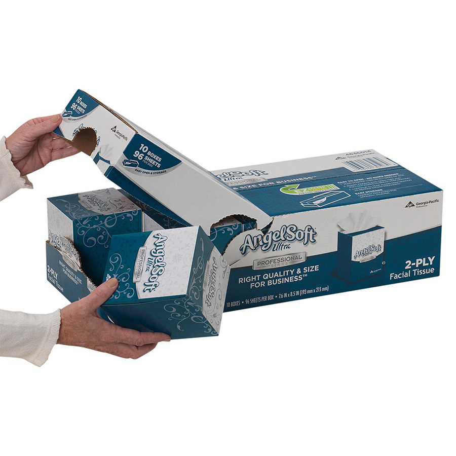 Angel Soft Ultra Professional Facial Tissues Cube Box 10/Case 48580
