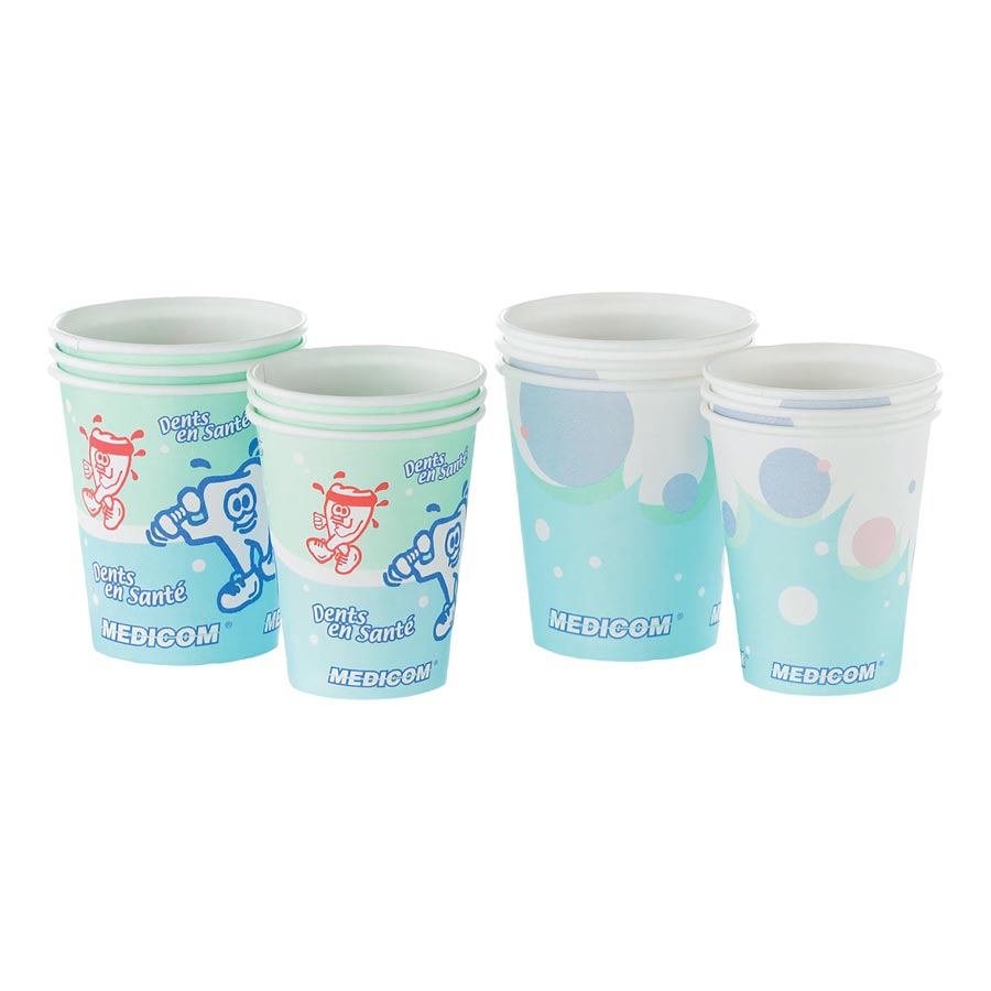 4oz Paper Poly Coated Cups Healthy Teeth Design 1000/Case 114-CH
