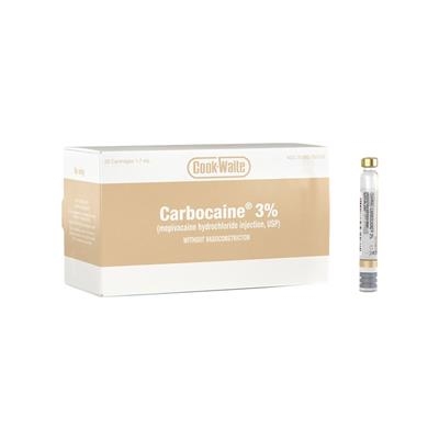 Cook-Waite Carbocaine 3% HCI 50 Cartridges
