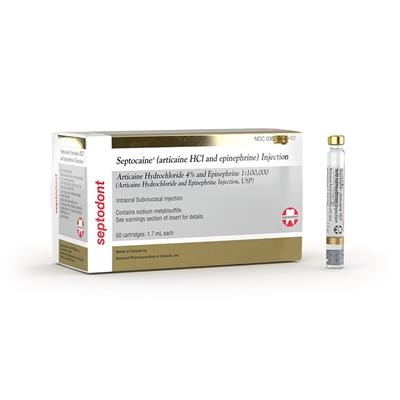 Septocaine Gold 1:100 4% Epinephrine Articaine Injection